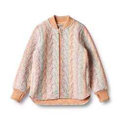 Wheat termo jacket Loui - Rainbow flowers